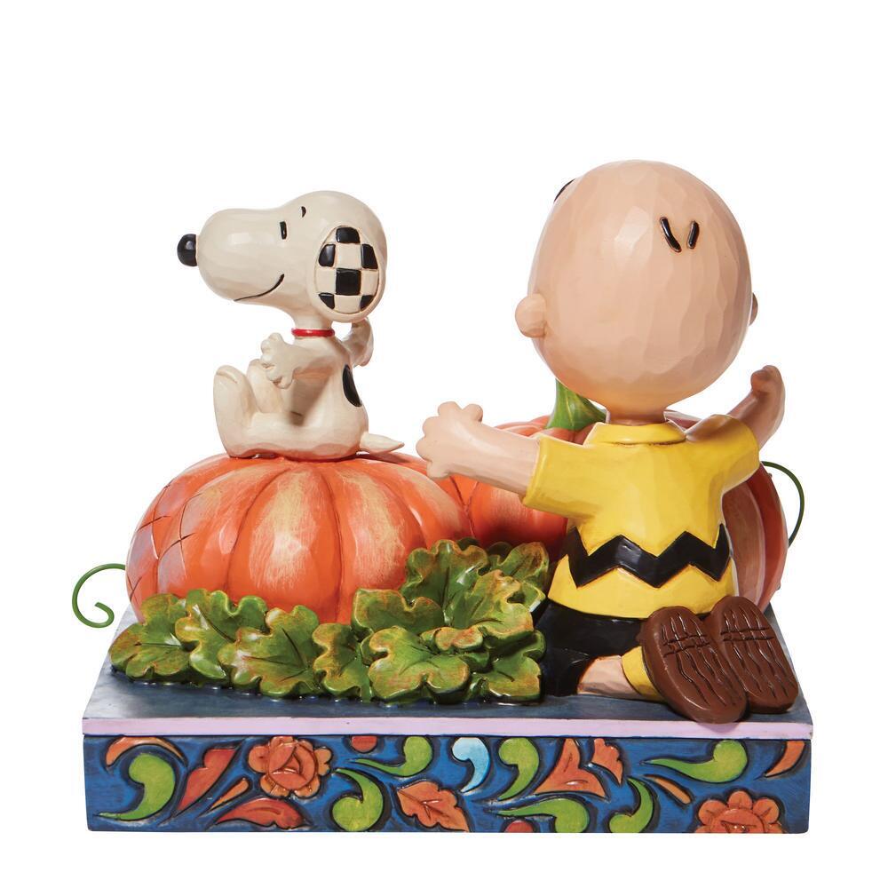 Peanuts by Jim Shore <br> Charlie Brown & Snoopy in Pumpkin Patch <br> "Pumpkin Treats"