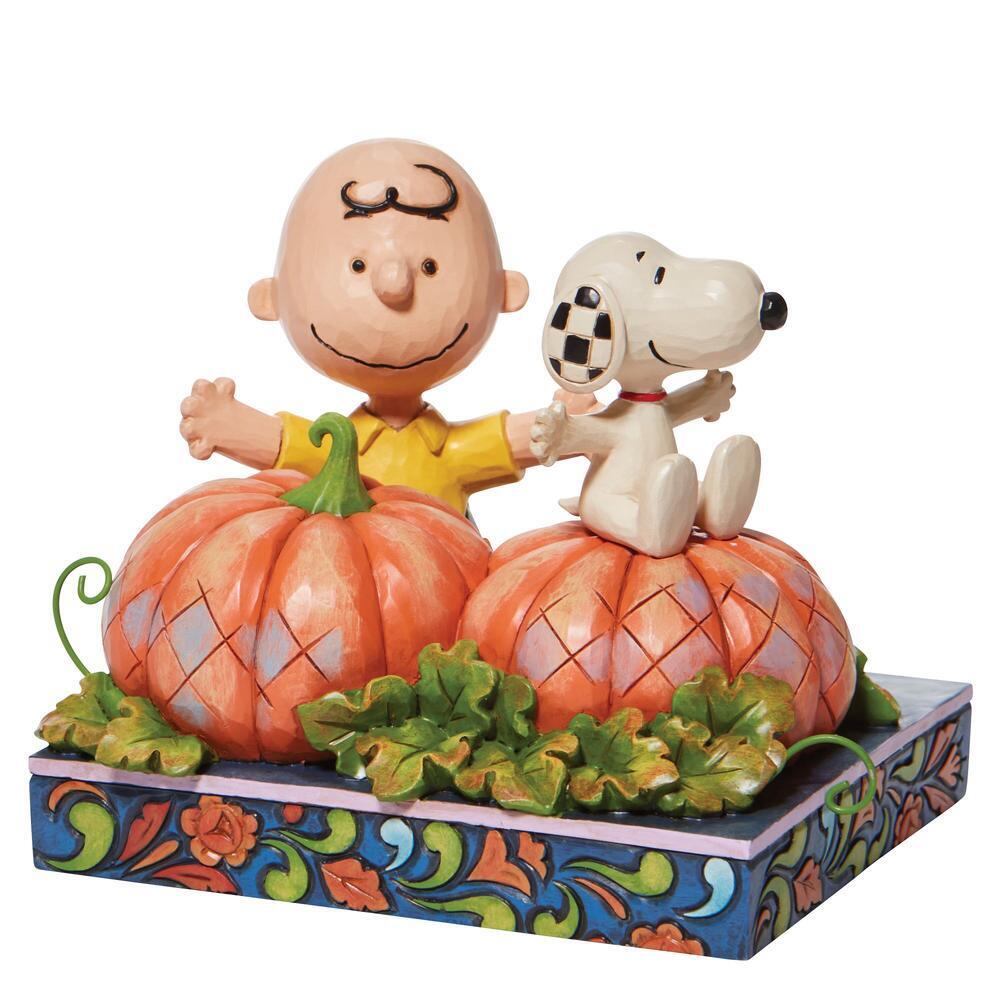 Peanuts by Jim Shore <br> Charlie Brown & Snoopy in Pumpkin Patch <br> "Pumpkin Treats"