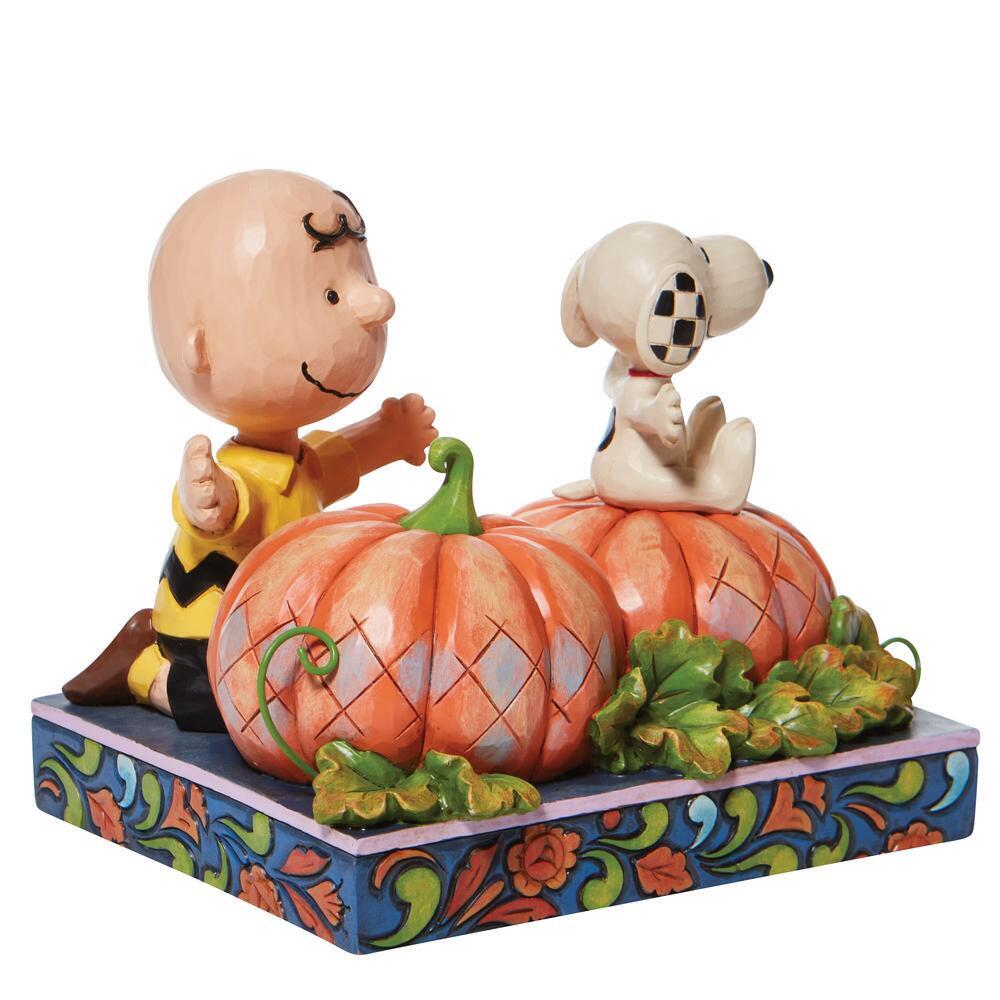 Peanuts by Jim Shore <br> Charlie Brown & Snoopy in Pumpkin Patch <br> "Pumpkin Treats"