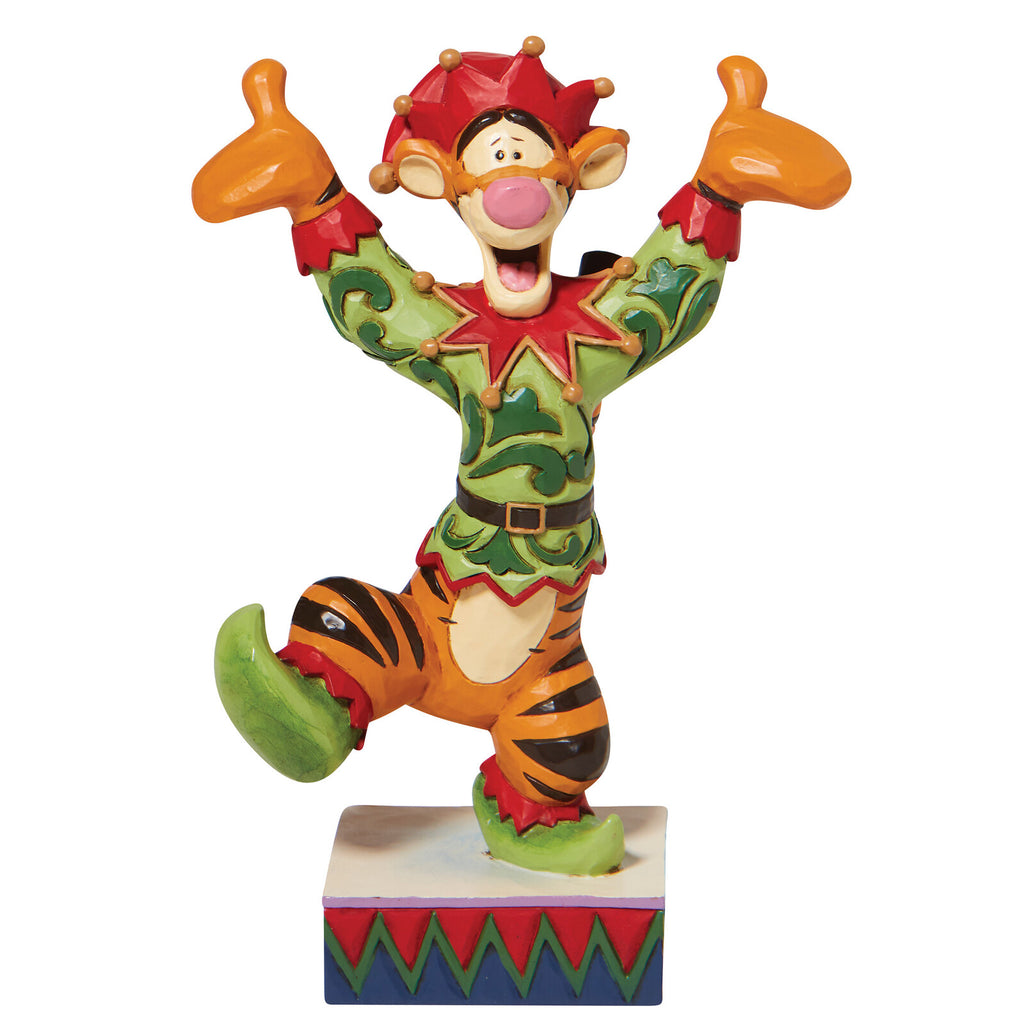 DISNEY TRADITIONS<BR> Tigger Dressed as Elf<BR>“Ecstatic Elf”