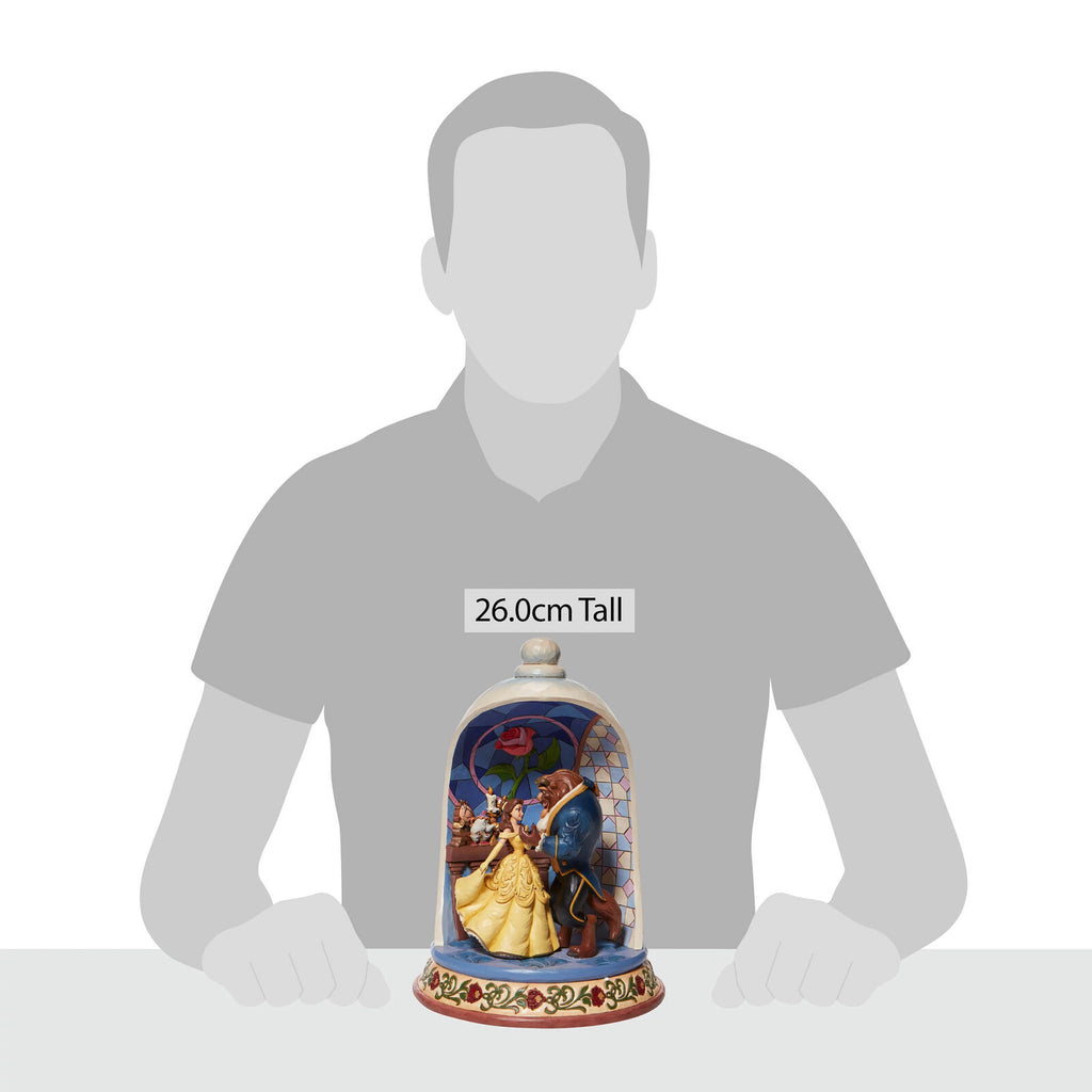 DISNEY TRADITIONS <br> Beauty & the Beast Rose Dome <br>"Enchanted Love"