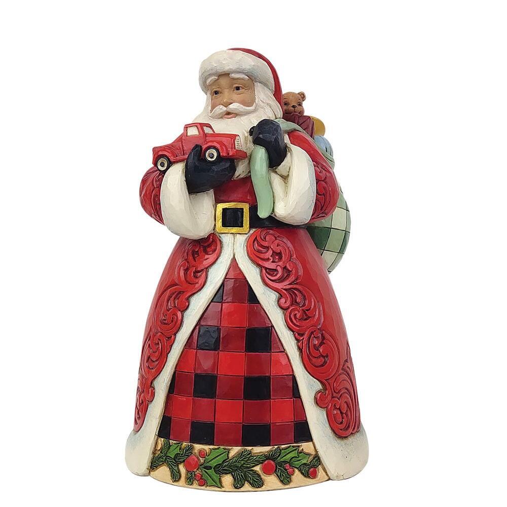 Heartwood Creek <br>Country Living <br> Santa Holding Red Truck<br> "Country Christmas"