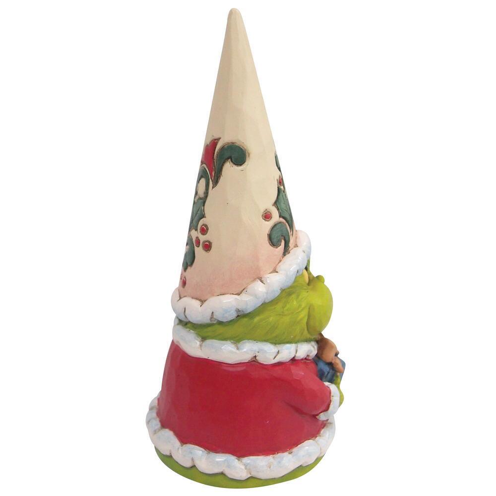 Grinch by Jim Shore <br> Grinch Gnome Holding Present (14cm)