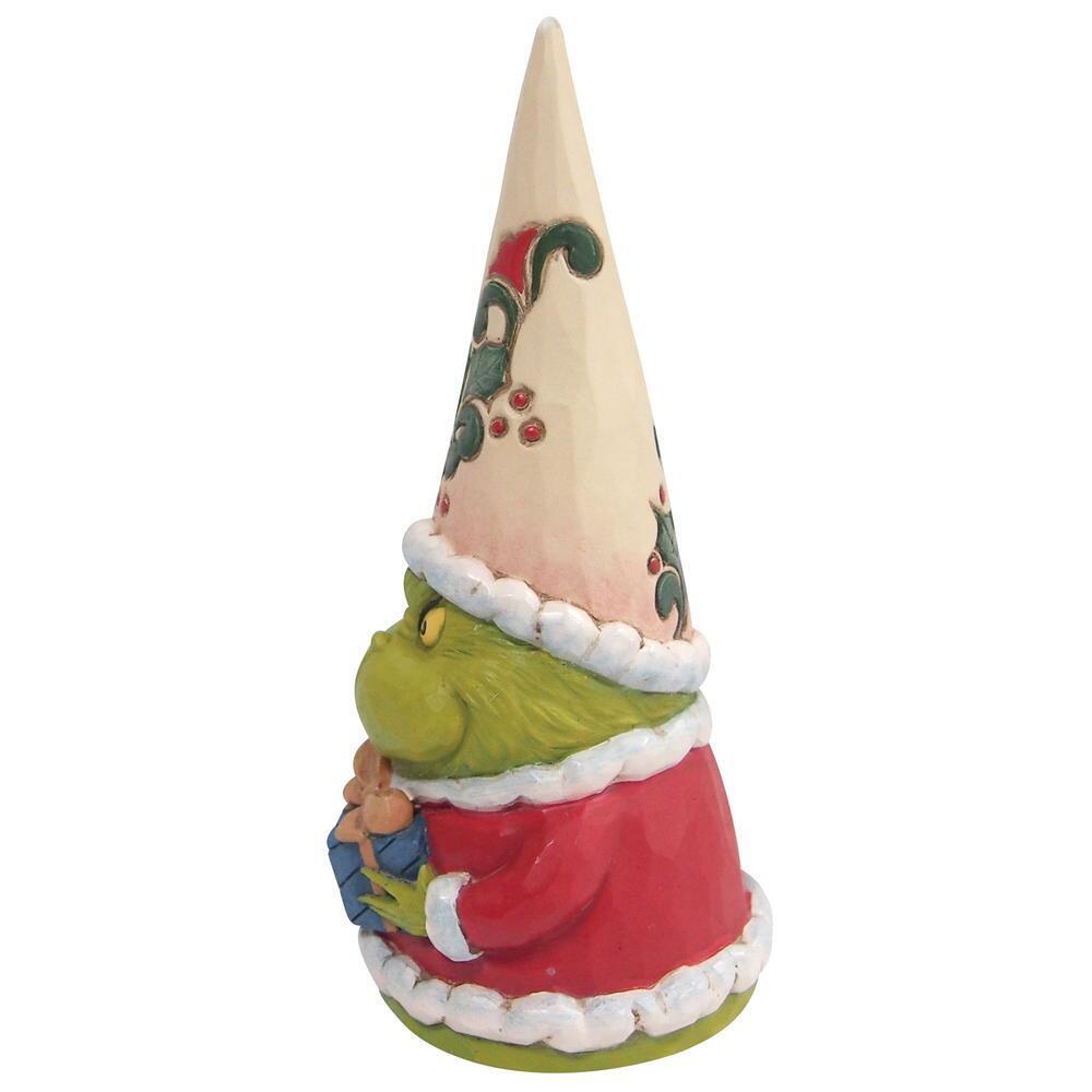 Grinch by Jim Shore <br> Grinch Gnome Holding Present (14cm)