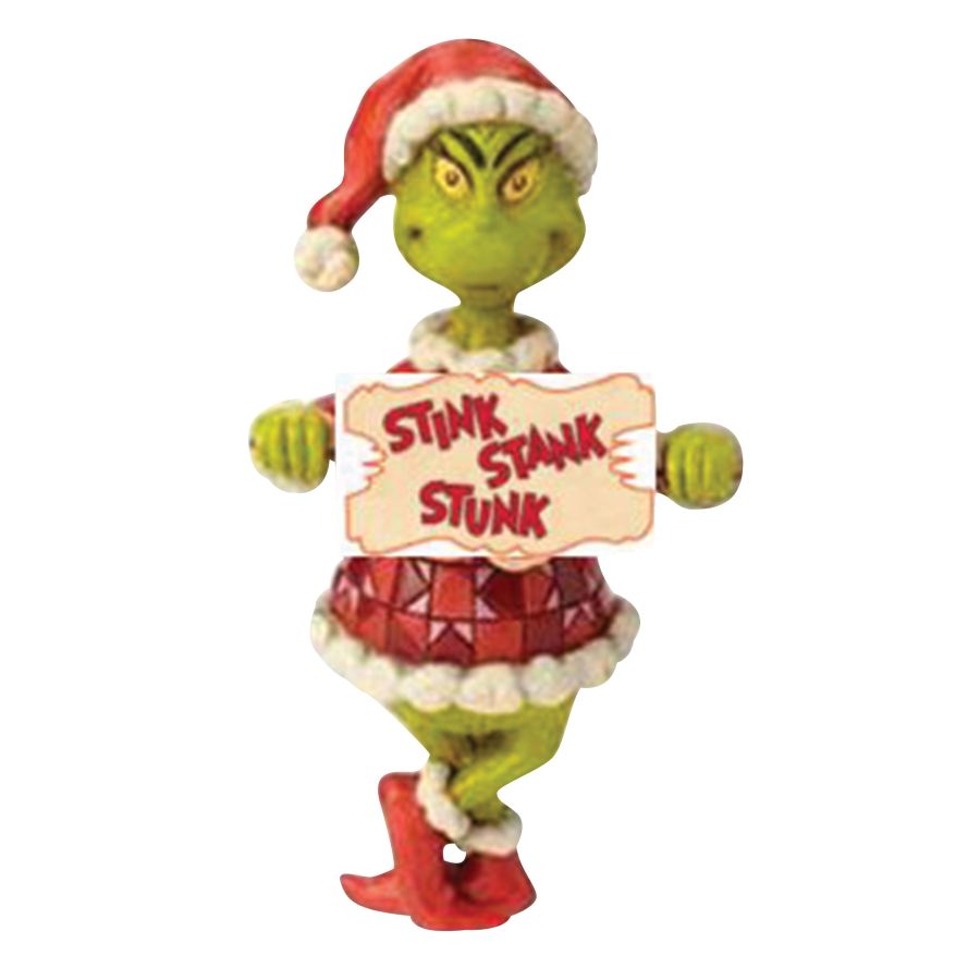 Grinch by Jim Shore <br> Hanging Ornament <br> Grinch 'Stink Stank Stunk' (13cm)