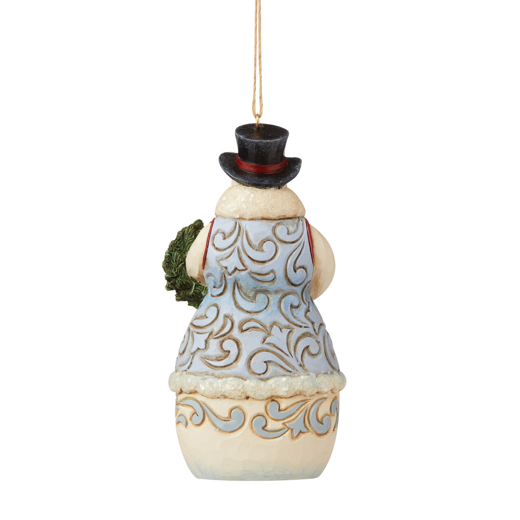 Heartwood Creek  <br> Hanging Ornament <br> Victorian Snowman with Wreath