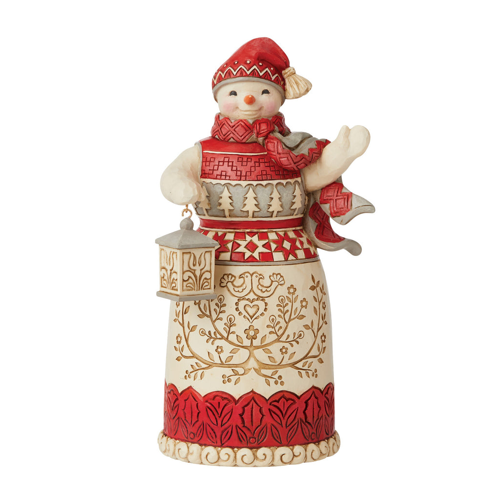 Heartwood Creek <br> Nordic Noel < Snowman with Lantern <br> "Cozy Nordic Christmas"