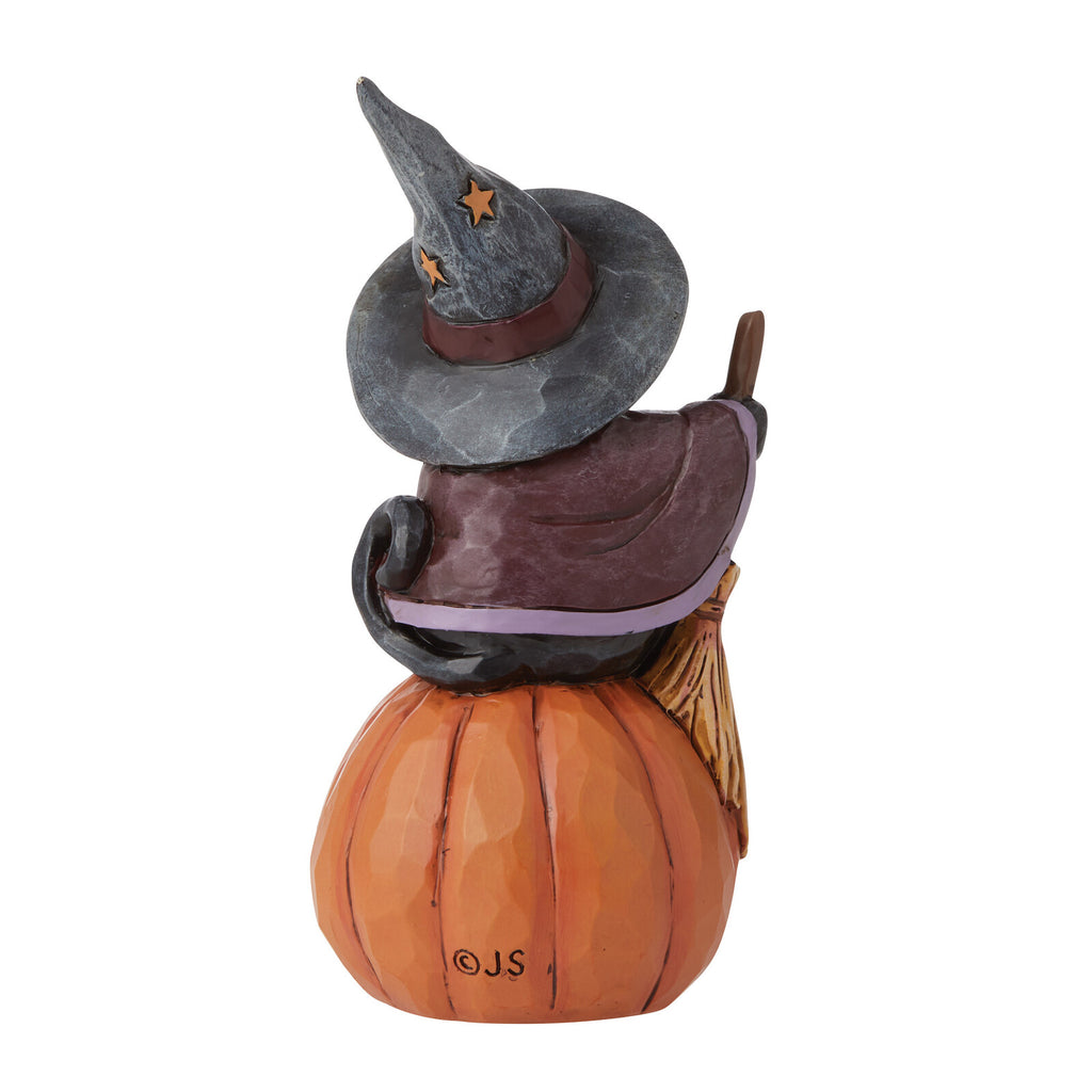 Heartwood Creek <br> Black Cat on Pumpkin Mini (10cm)