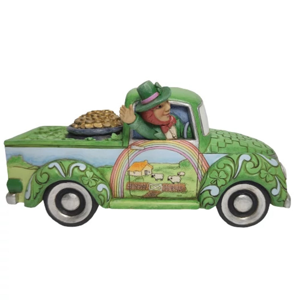 Heartwood Creek <br>Leprechaun in Green Truck <br> "Truck Load Of Luck"