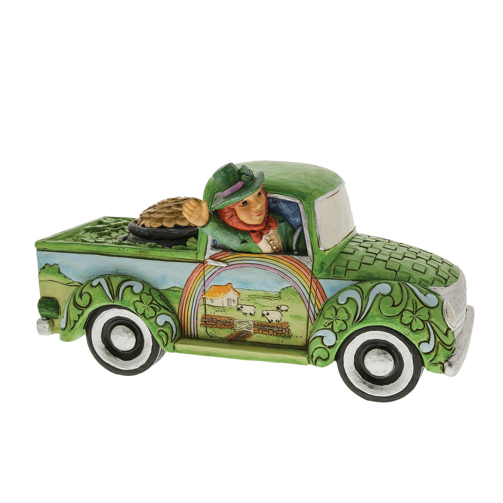 Heartwood Creek <br>Leprechaun in Green Truck <br> "Truck Load Of Luck"