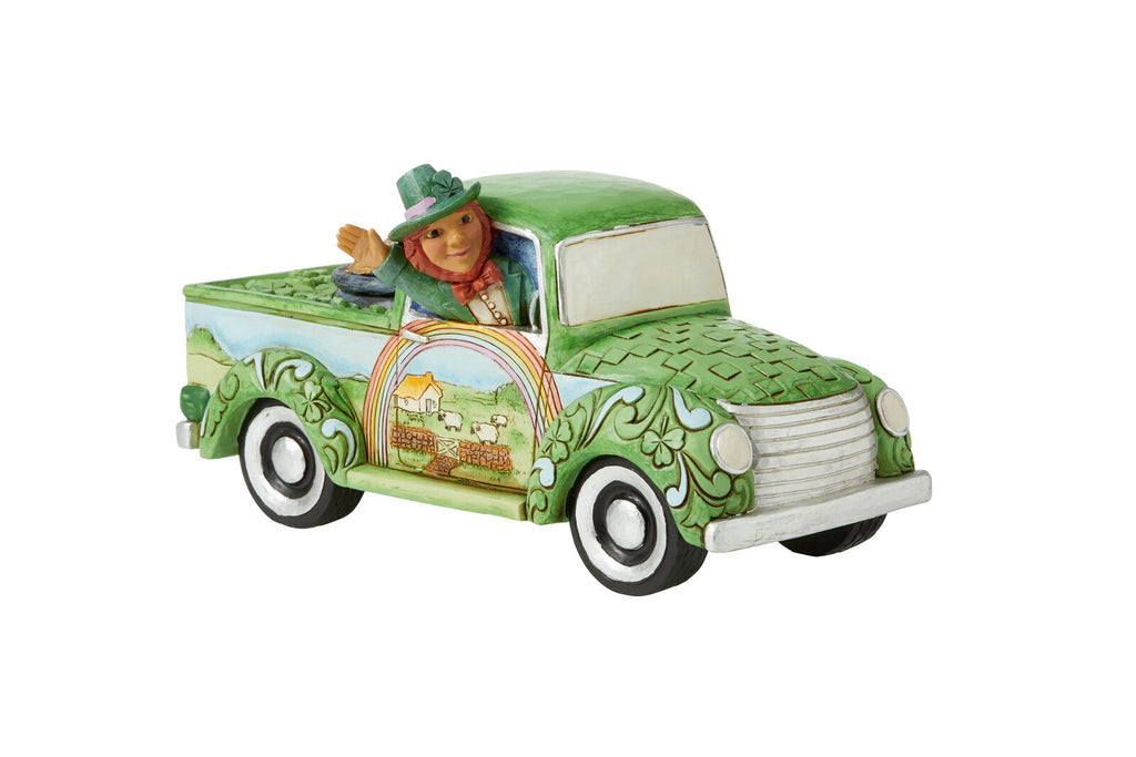 Heartwood Creek <br>Leprechaun in Green Truck <br> "Truck Load Of Luck"