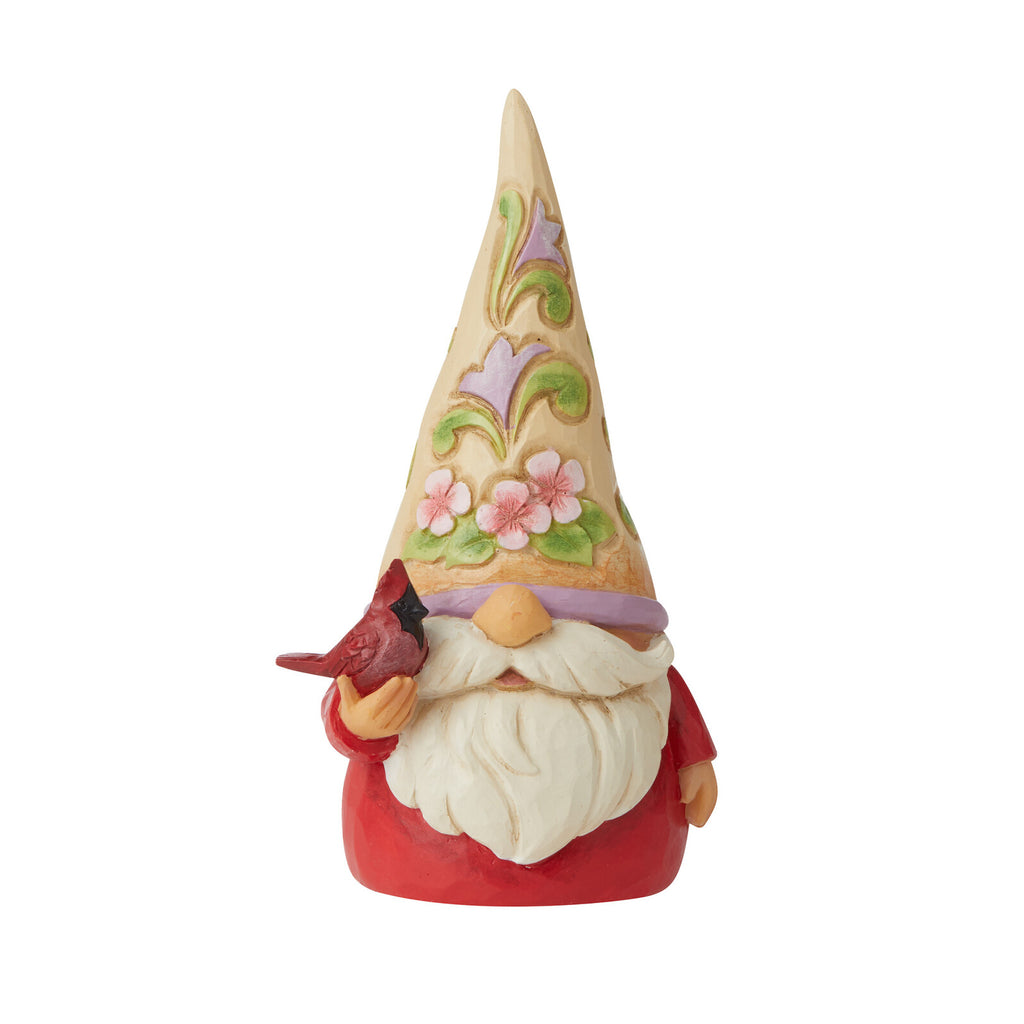 Heartwood Creek <br> Gnome With Cardinal  (12cm ) <br> "Redbird Beauty"