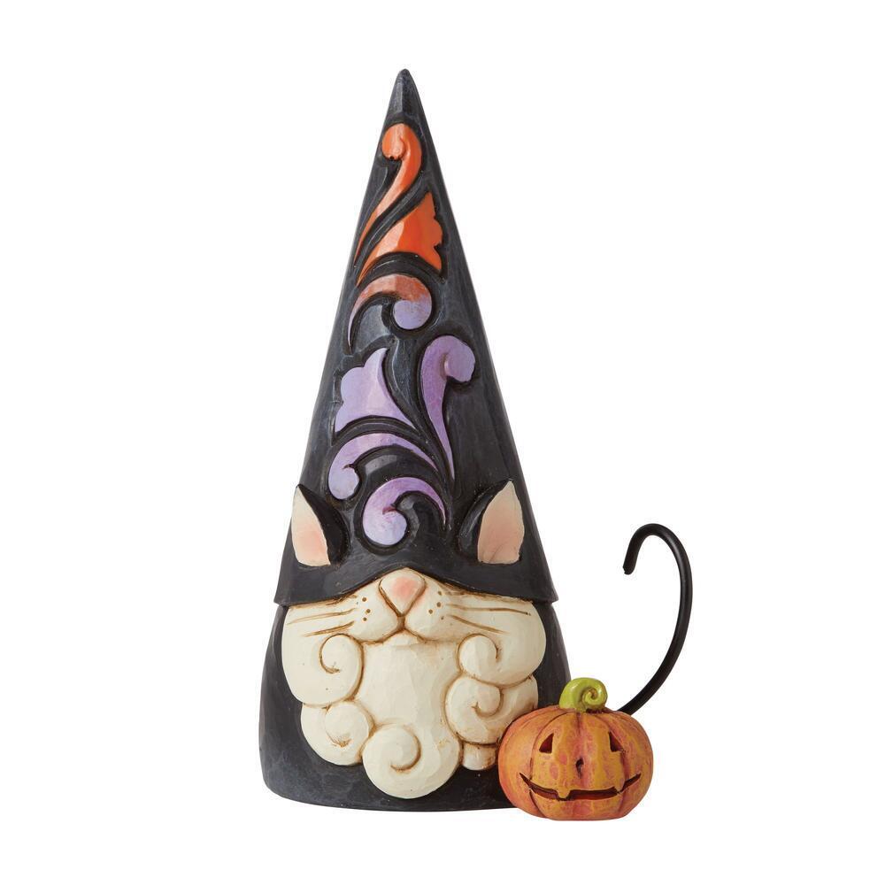 Heartwood Creek <br> Black Cat Gnome (12cm) <br> "Fraidy Cat"