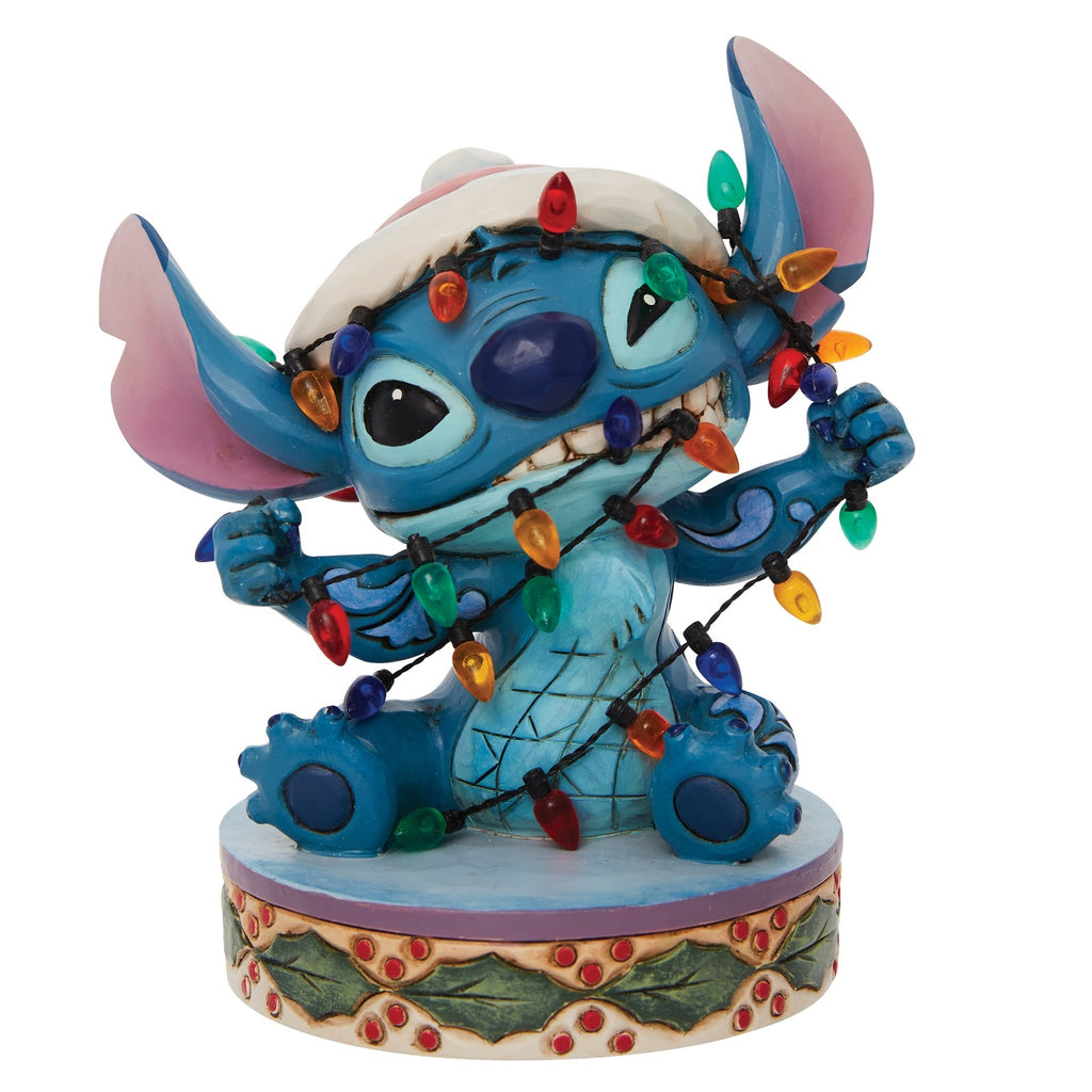 DISNEY TRADITIONS <br> Stitch Wrapped in Lights <BR> "Wrapped in Christmas Lights"