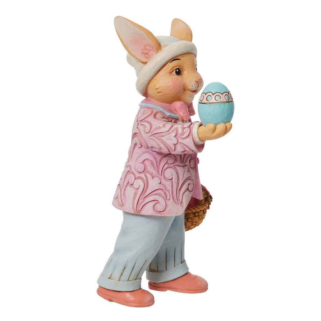 Heartwood Creek <br> Pint Sized Bunny With Egg (13cm) <br> "Have an Egg-cellent Easter"