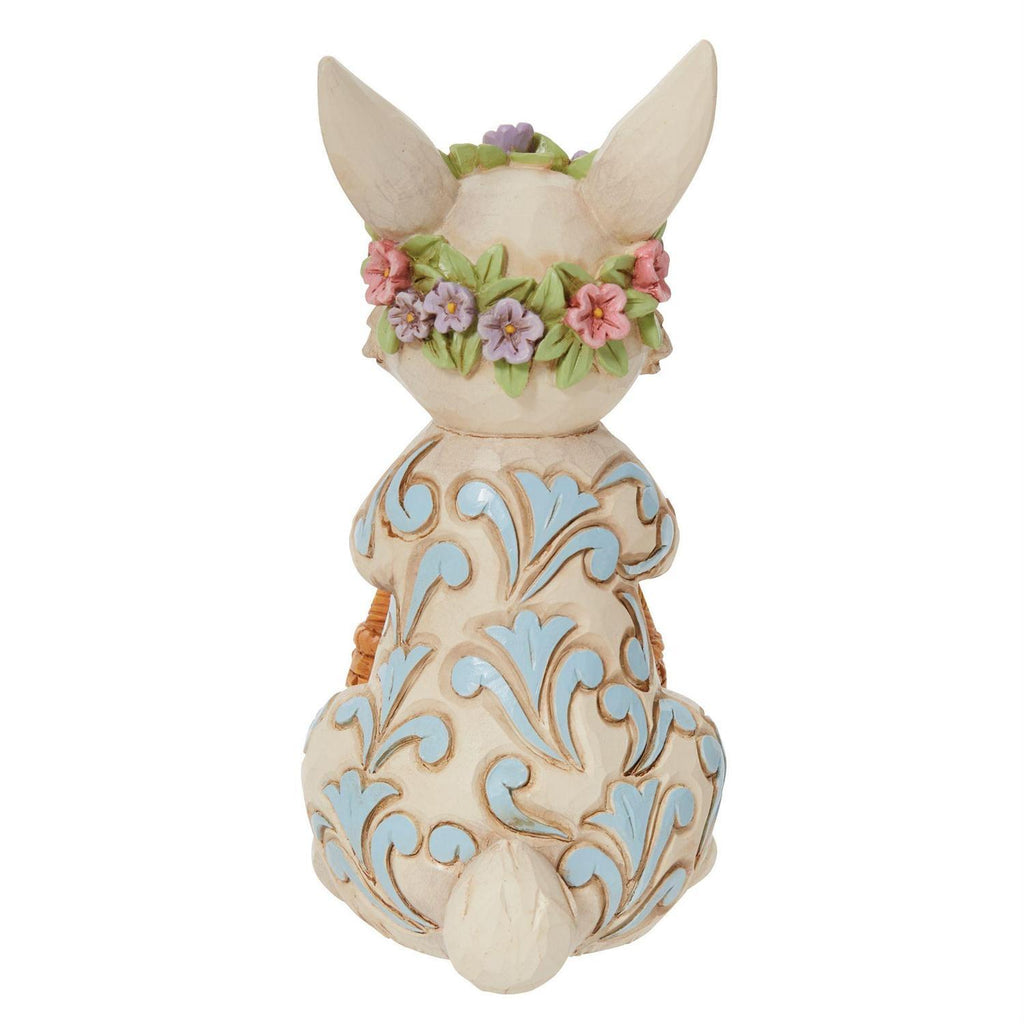 Heartwood Creek <br> Pint Sized Bunny With Floral Crown (13cm) <br> "Basket of Easter Blessings"