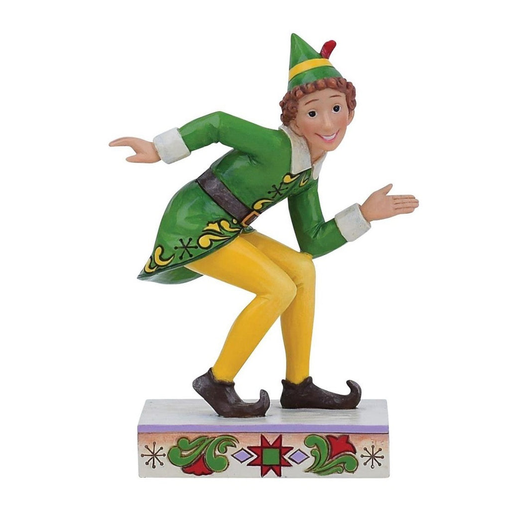 Elf by Jim Shore <br> Buddy Crouching (15cm) <br> "Smiling's my favourite"