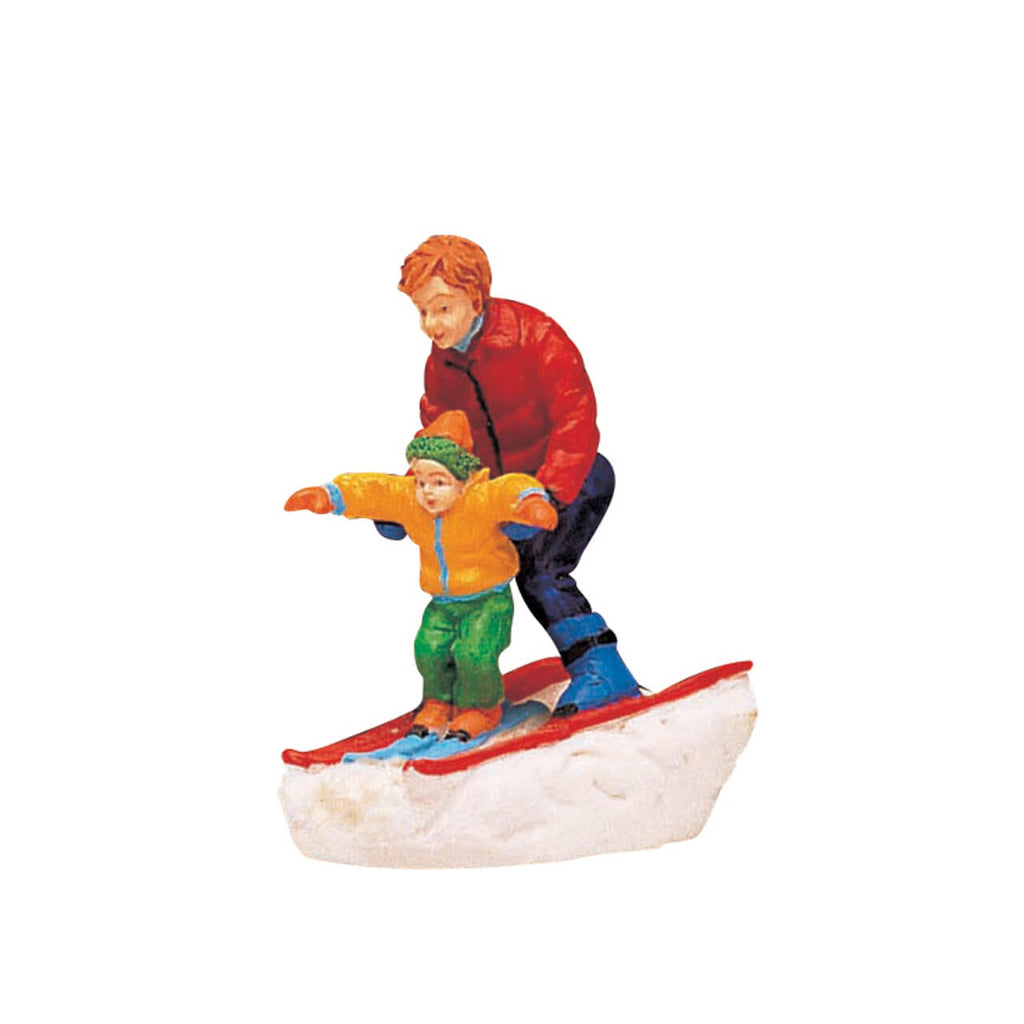 Lemax Figurine <br> Father & Son Skiing