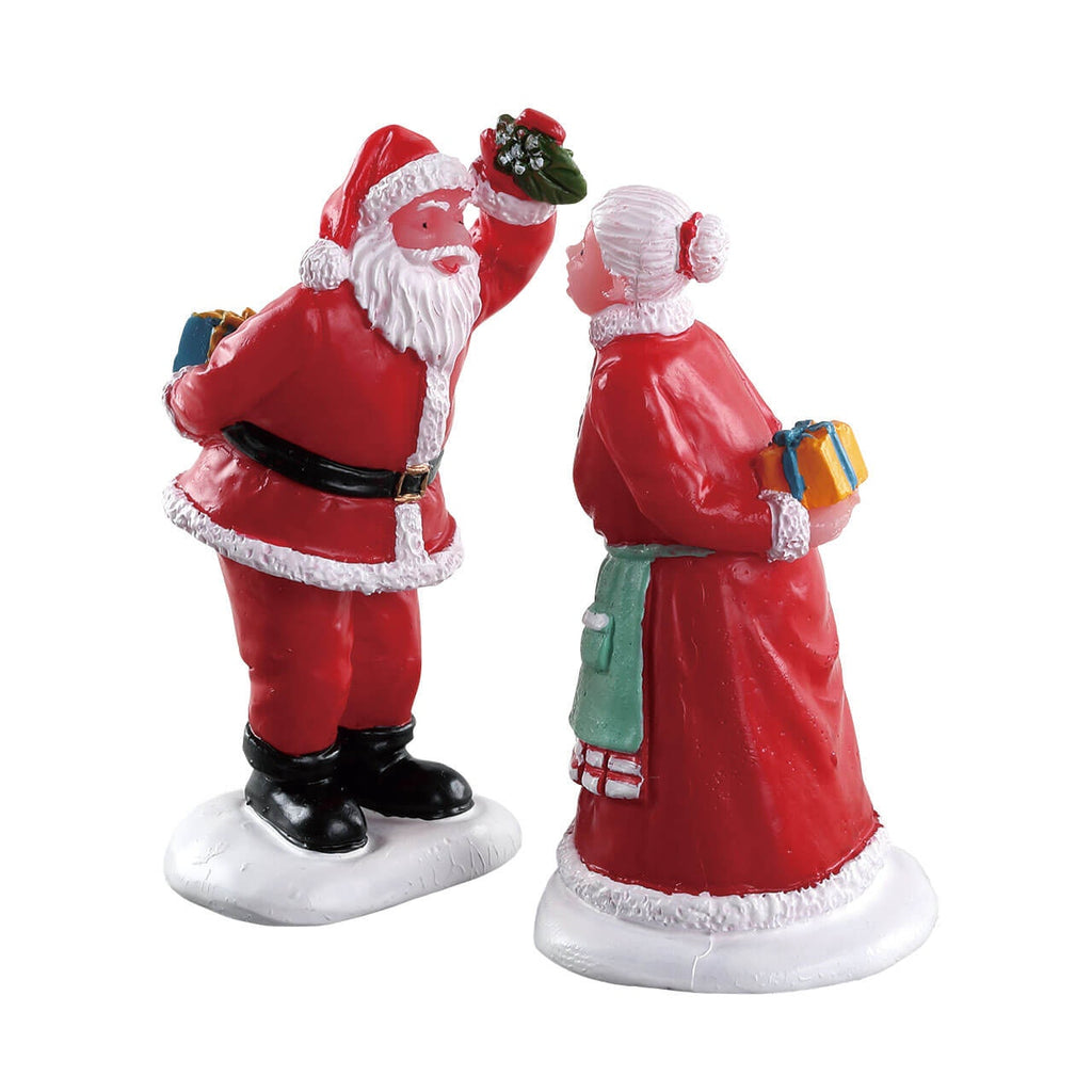 Lemax Figurine <br> Under The Mistletoe, Set of 2