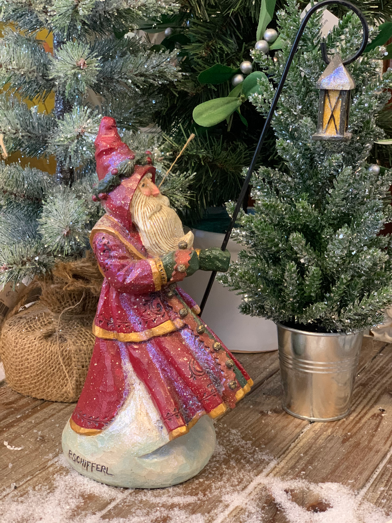 SALE <br> Pam Schifferl <br> Winter's Eve<br> Santa with Lantern