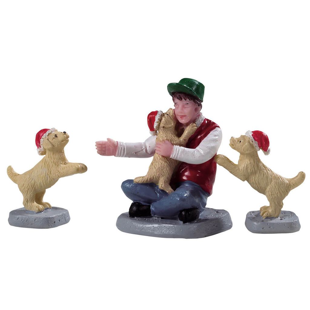 Lemax Figurine <br> New Puppies, Set of 3