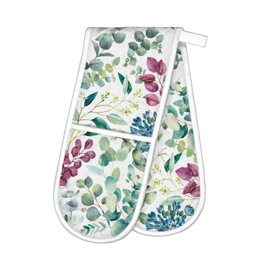 Michel Design Works <br> Double Oven Glove <br> Eucalyptus & Mint