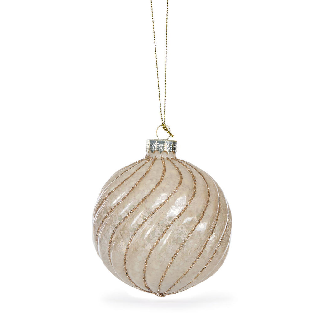 Hanging Ornament - Blush Deco Swirl Bauble