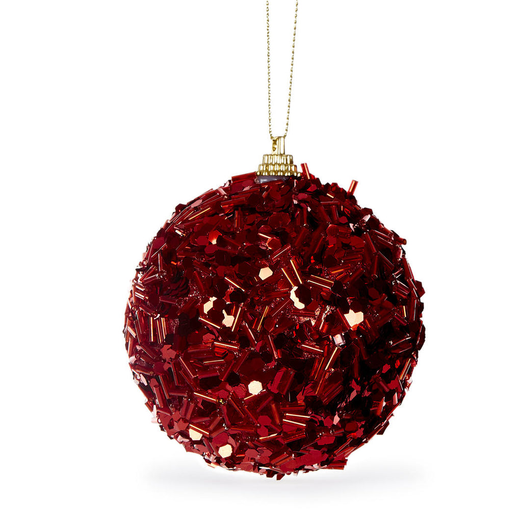 Hanging Ornament - Red Confetti Bauble