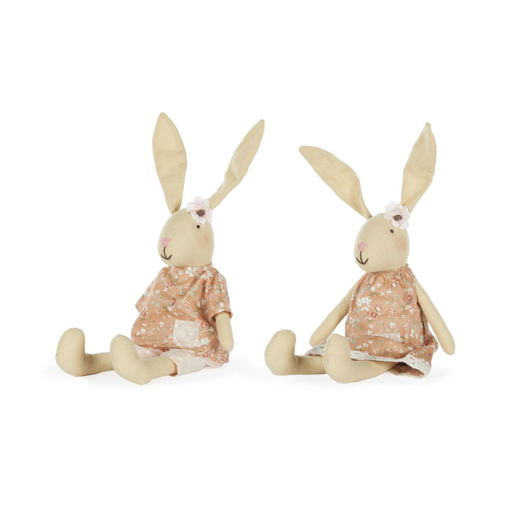 SALE - 30% OFF <br> Easter Rabbit <br> Flippsy/Flopsy Sitting Rabbits <br> Rose (2 Assorted)