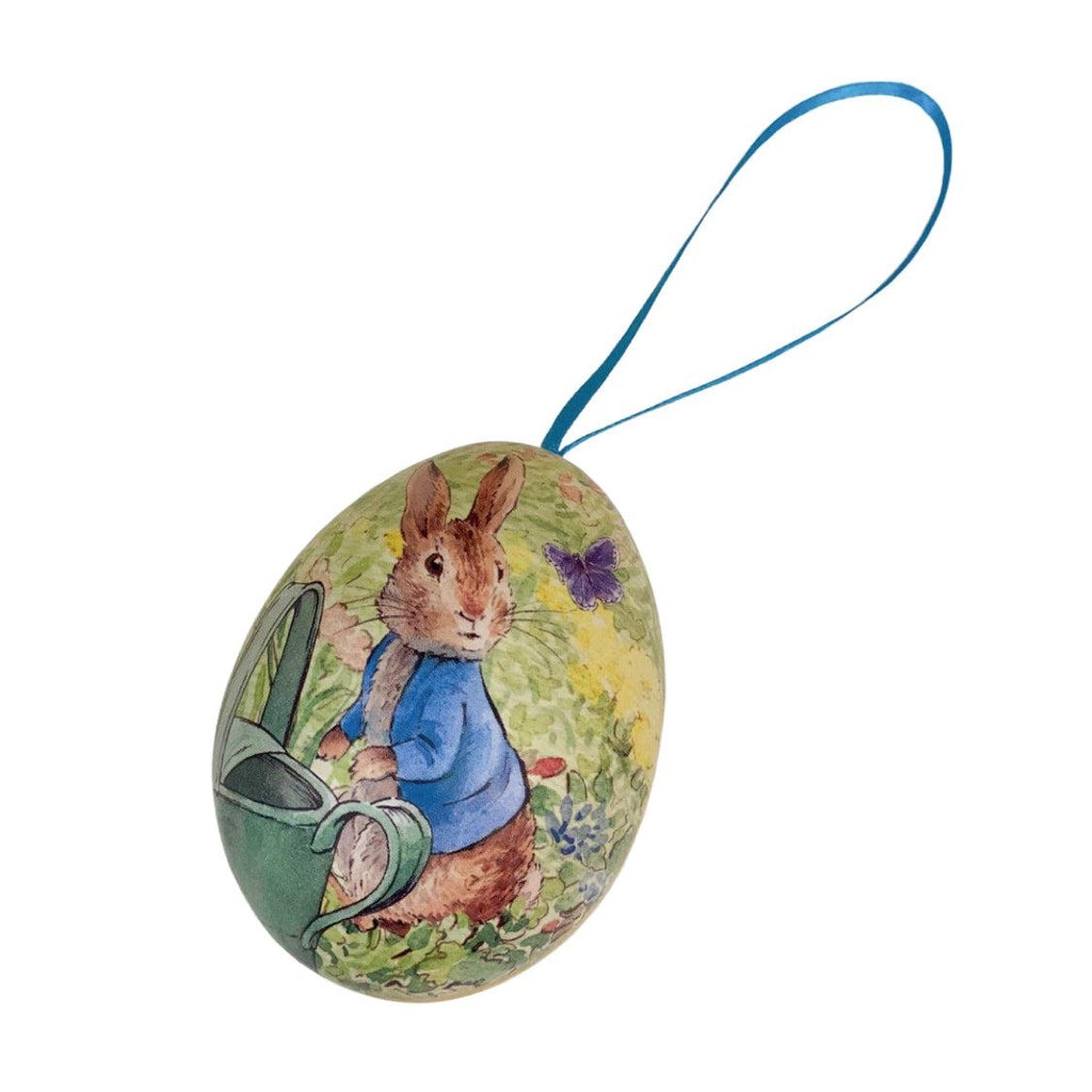 Hanging Ornament <br> Peter Rabbit Mini Egg Shape Tin <br> 4 Assorted