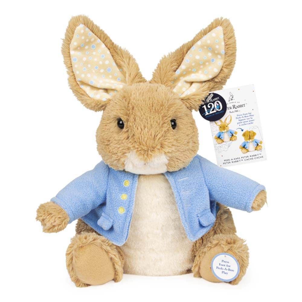 Beatrix Potter <br> Animated <br> Peter Rabbit Peek-a-Ears Plush