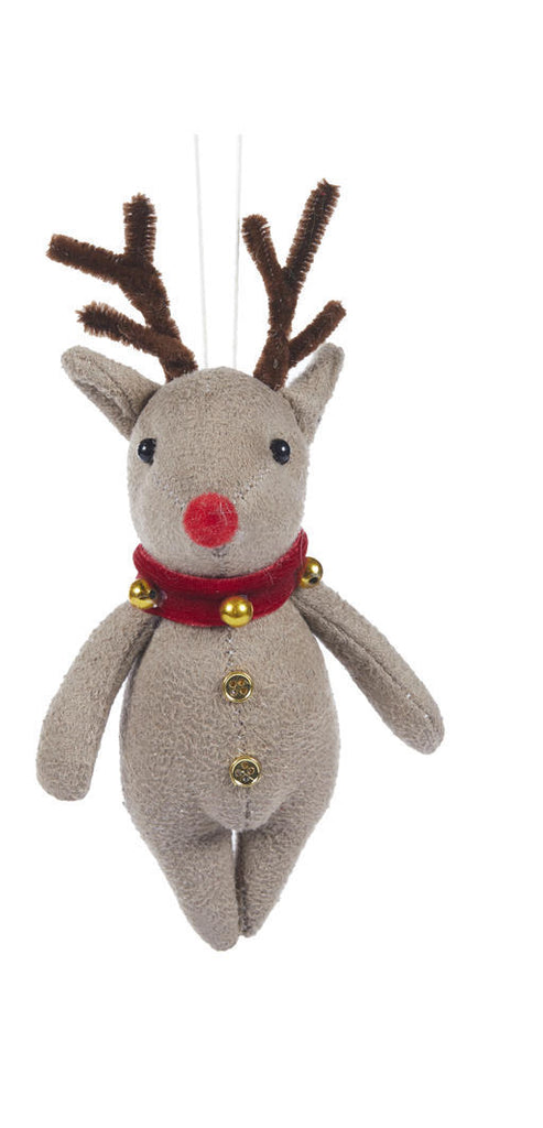 Hanging Ornament - Hanging Fabric Reindeer (2 Assorted)