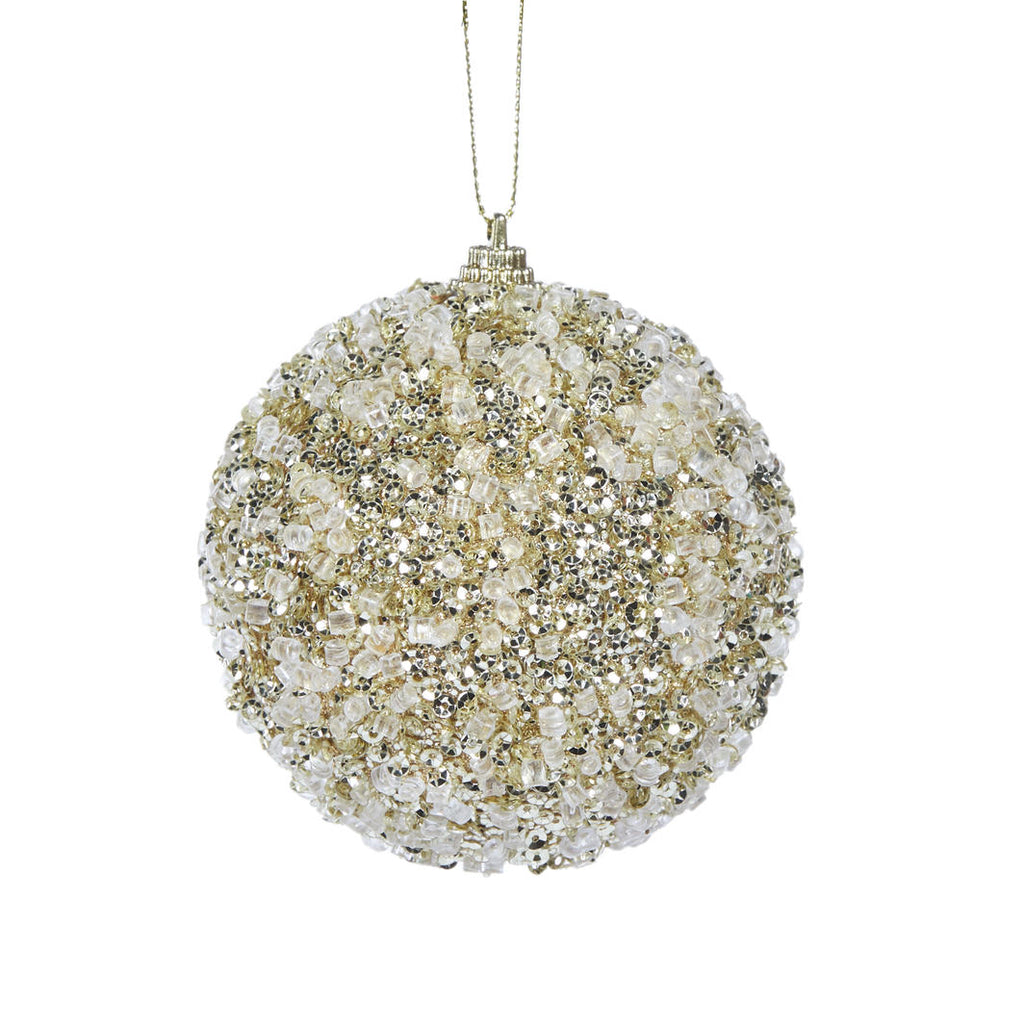 Hanging Ornament - Gold Crystals Bauble