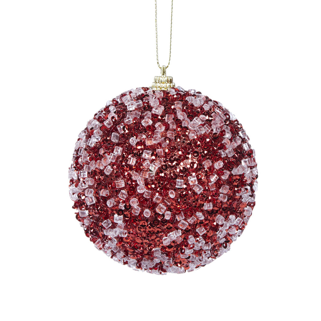 Hanging Ornament - Red Crystals Bauble