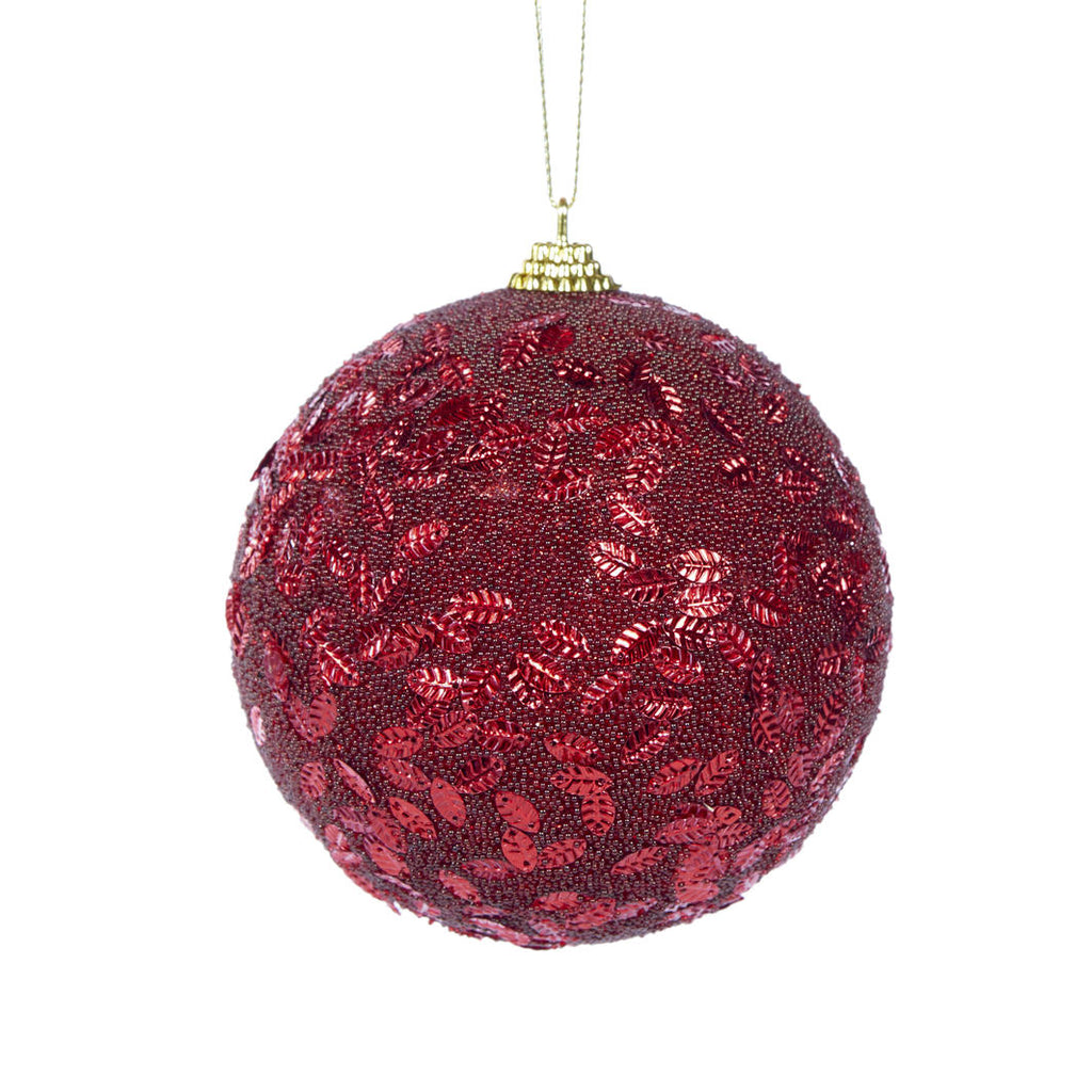 Hanging Ornaments - Burgundy Leaves Bauble