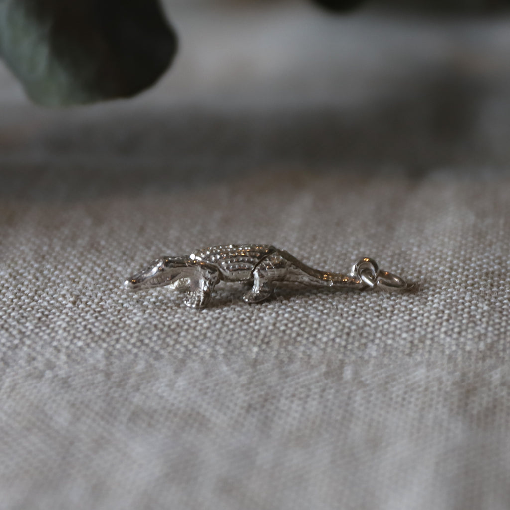 Sterling Silver Charm <br> Crocodile