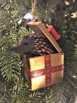 Bristlebrush Designs <br> Echidna Christmas Tree Ornament (In A Box)