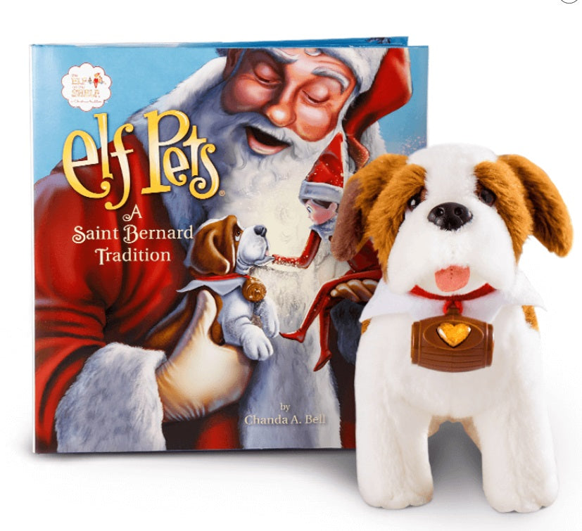 Christmas St Bernard Cuddly Toy Elf Pets®: A St Bernard Tradition