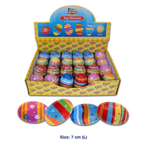 Easter - Egg Maracas <br> 4 Assorted