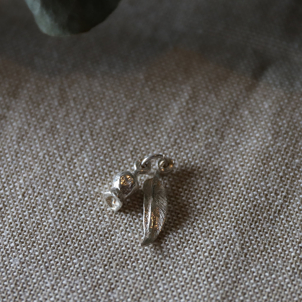 Sterling Silver Charm <br> Gumleaf & Gumnut