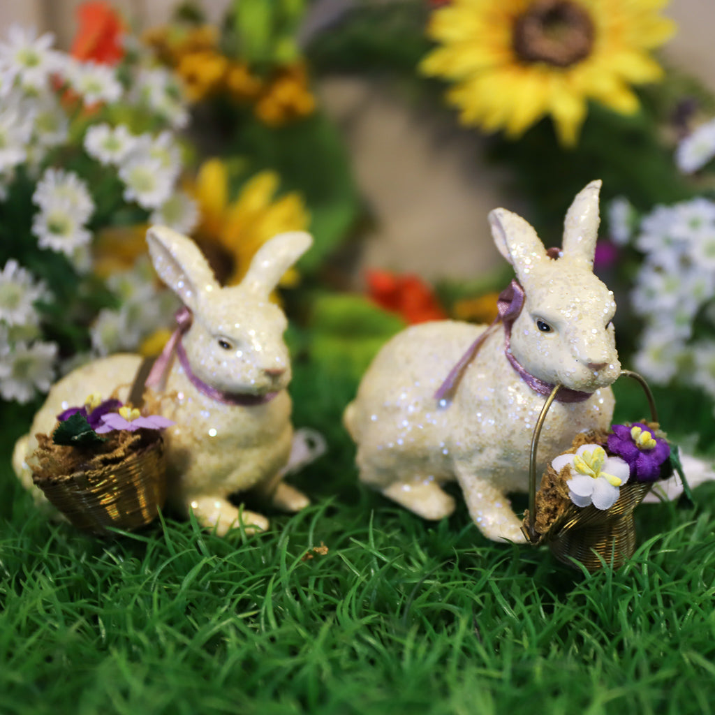 Katherine's Collection <br> Easter <br> Hare with Single Flower Basket