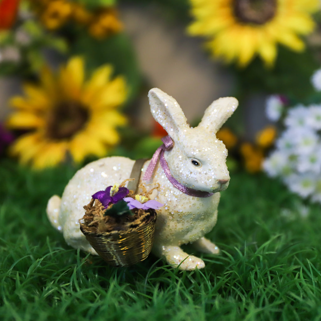 Katherine's Collection <br> Easter <br> Hare with Double Flower Basket