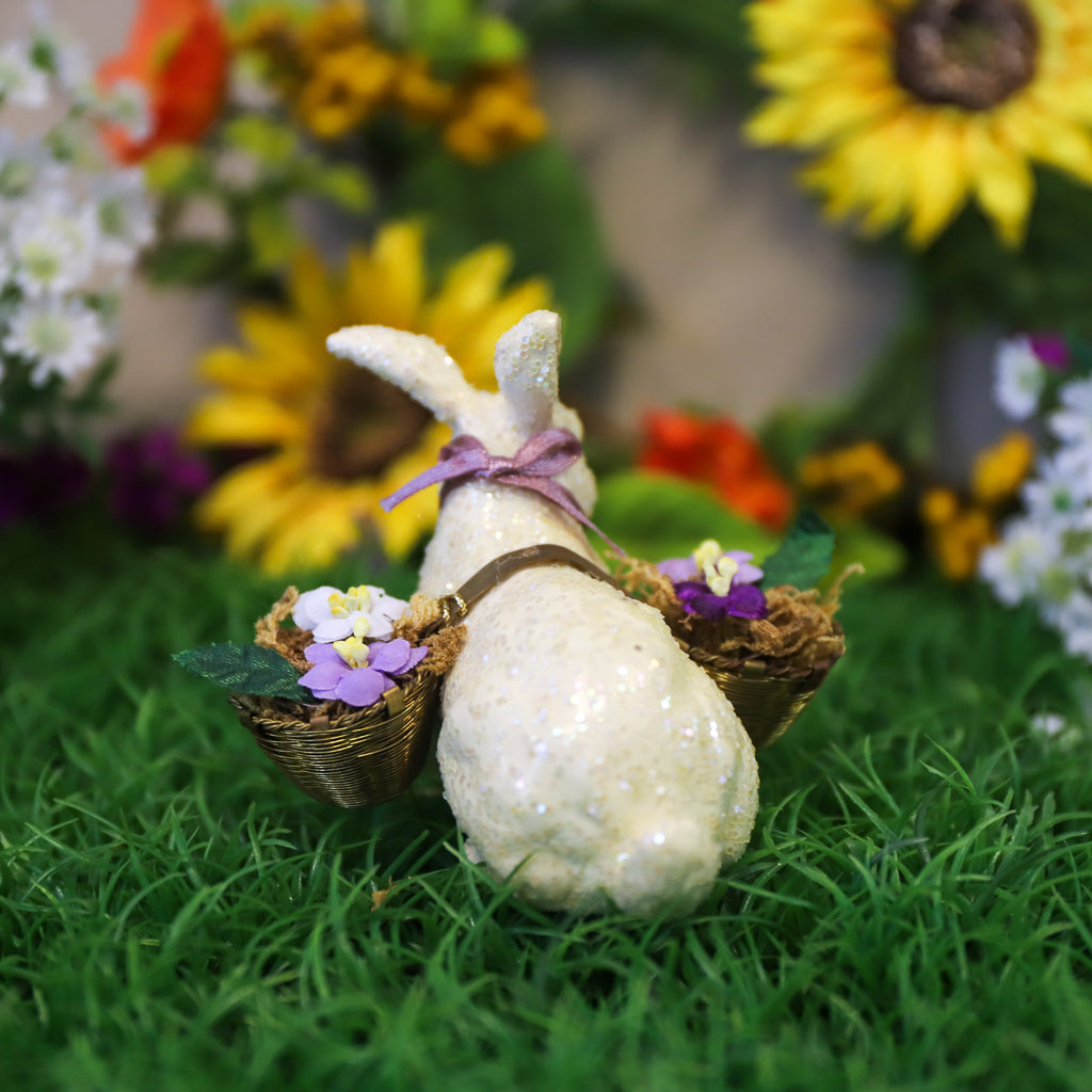 Katherine's Collection <br> Easter <br> Hare with Double Flower Basket