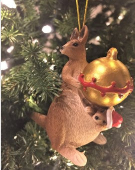 Bristlebrush Designs <br> Kangaroo with Joey and Bauble