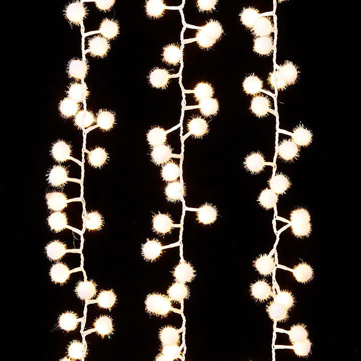 RAZ Lights <br> 130 LED Warm White Snowball Lights (2.4m)