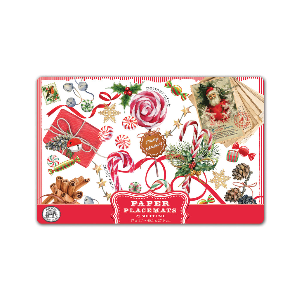 Michel Design Works <br> Paper Placemats <br> Peppermint