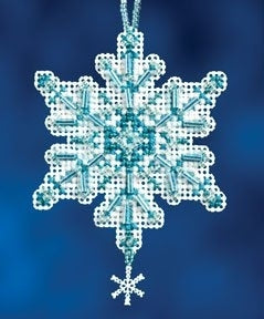 Mill Hill <br> Hanging Ornament <br> Aqua Crystals