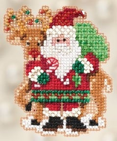 Mill Hill <br>Beaded Cross Stitch Kit <br> Santa & Rudolph