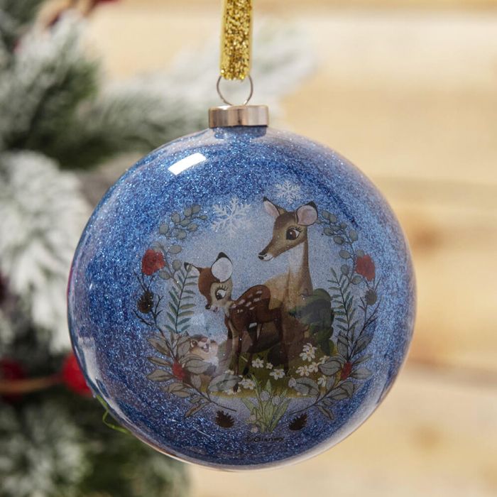 Bambi Christmas <br> Glitter Baubles (Set of 7)