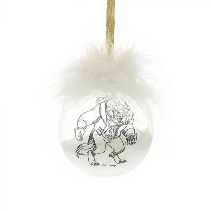 Disney Christmas <br> Bauble Set of 2 <br> Belle & Beast